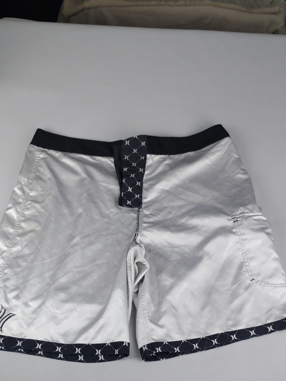 Hurley Men's Black Patterned Swim Trunks